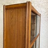 1950 oak glazed bookcase Émile SEIGNEUR