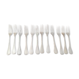 Set of 12 forks by Christofle