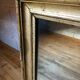 Mirror with golden mercury parquet signed david frame wood and stuck
