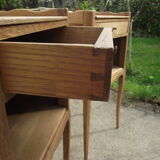 Pair of bedside style Louis XV solid oak