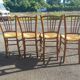 Série de 4 chaises de bistrot paillées