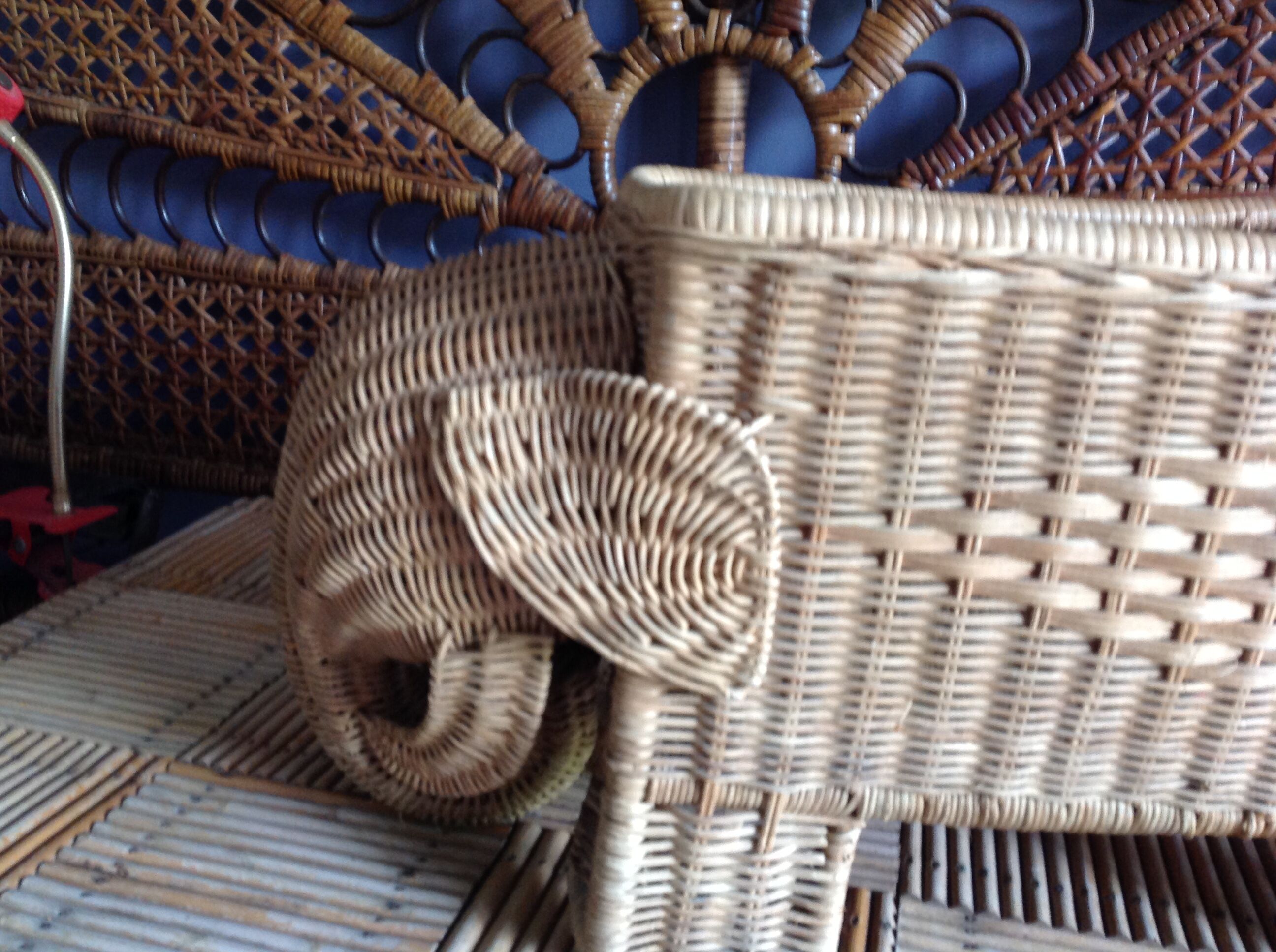 Vintage elephant basket