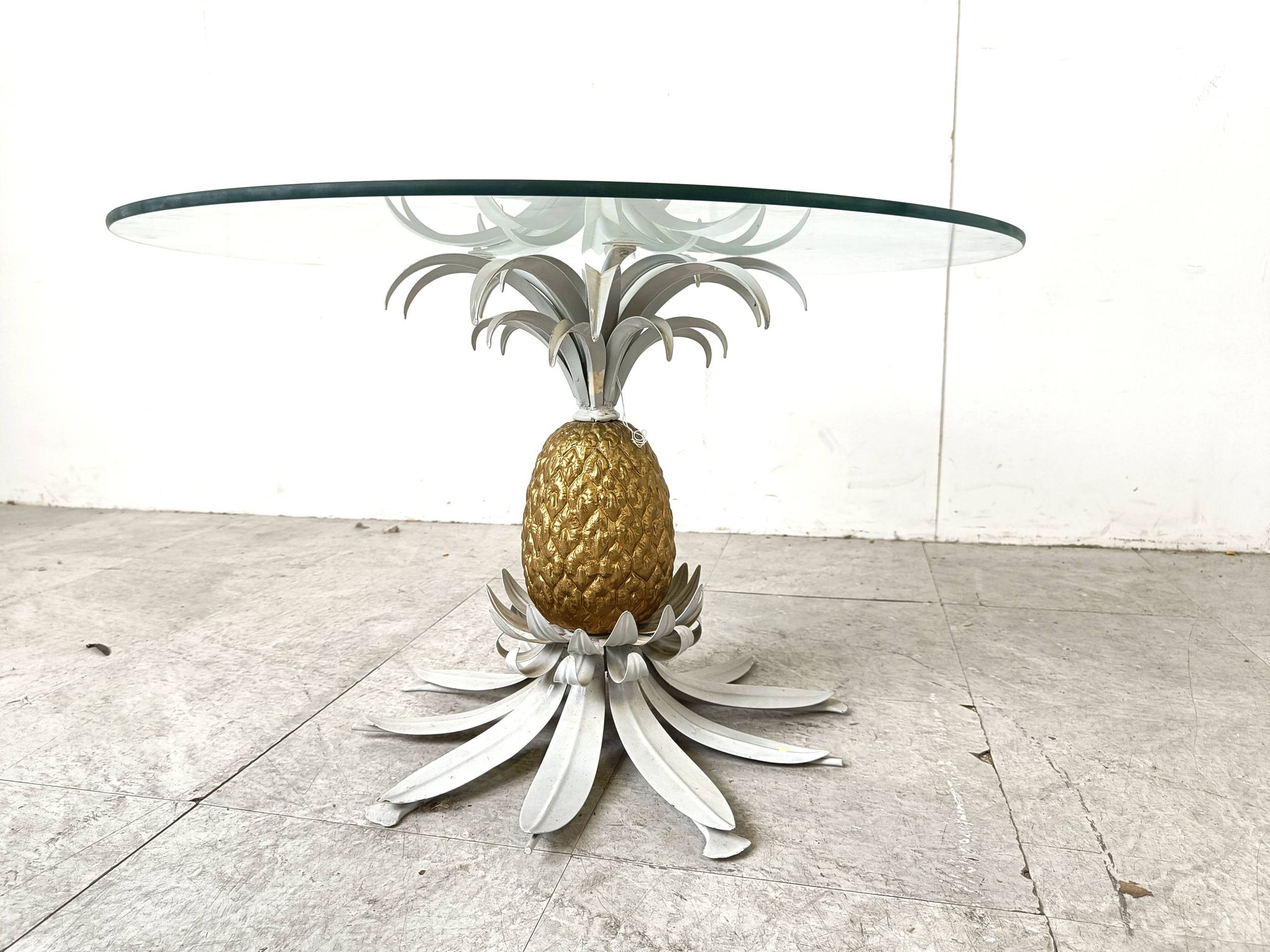 Pair of Hans Kögl pineapple side tables, 1960s