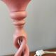 Pair of vintage twisted wood lamps