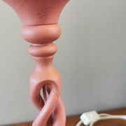 Paire de lampes vintage en bois torsadé