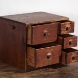 Small Japanese chest of drawers in cedar (ko-dansu), Taishō–Shōwa period, circa 1920–1945.