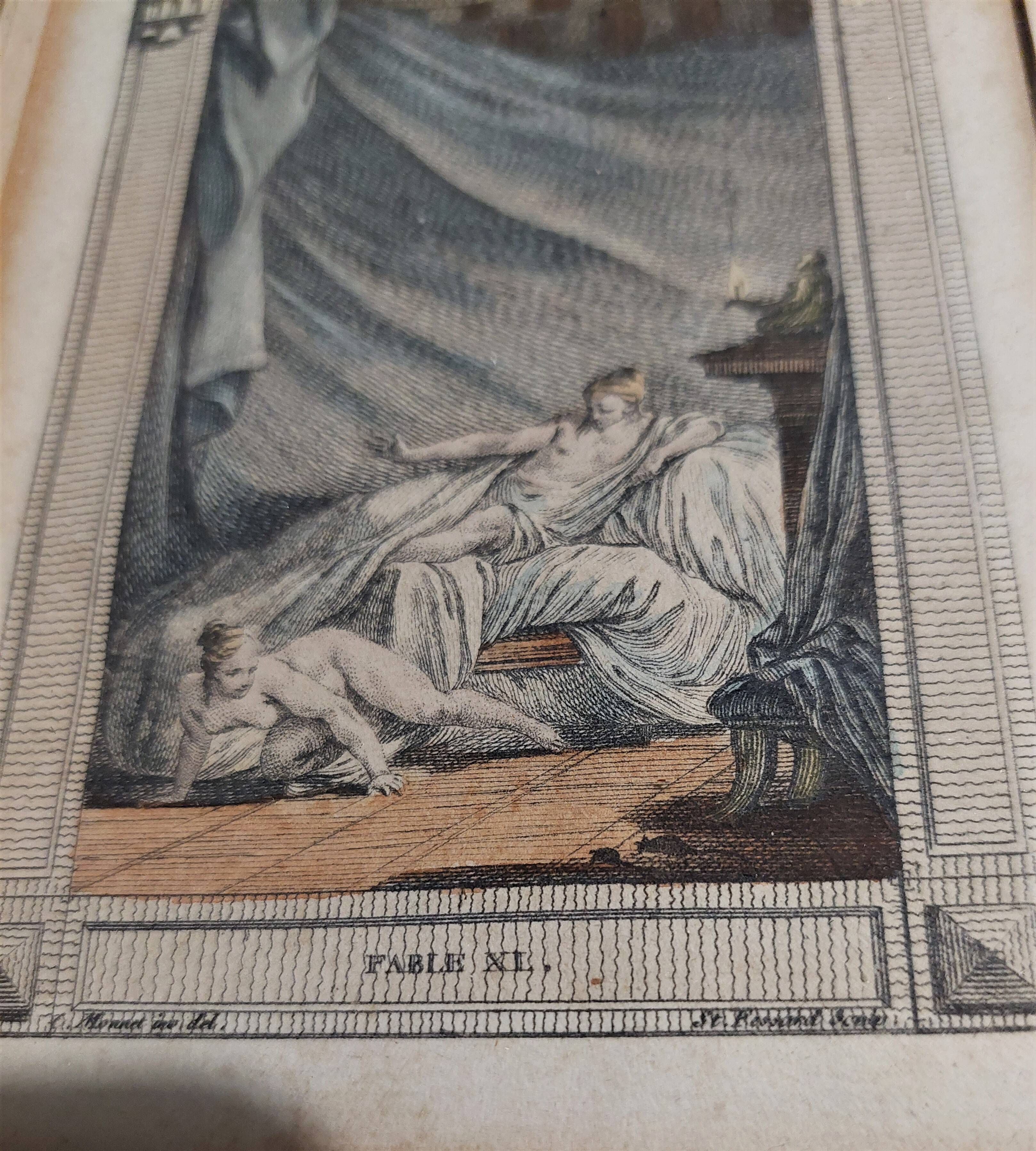 Engraving of the cat transformed into a woman at the beginning of the 20th century
