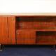 Modular sideboards in rosewood and brass 1960