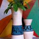 W vase duo.  Germay 50s