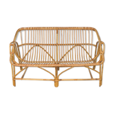 Banc rotin bambou vintage