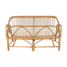 Vintage bamboo rattan bench