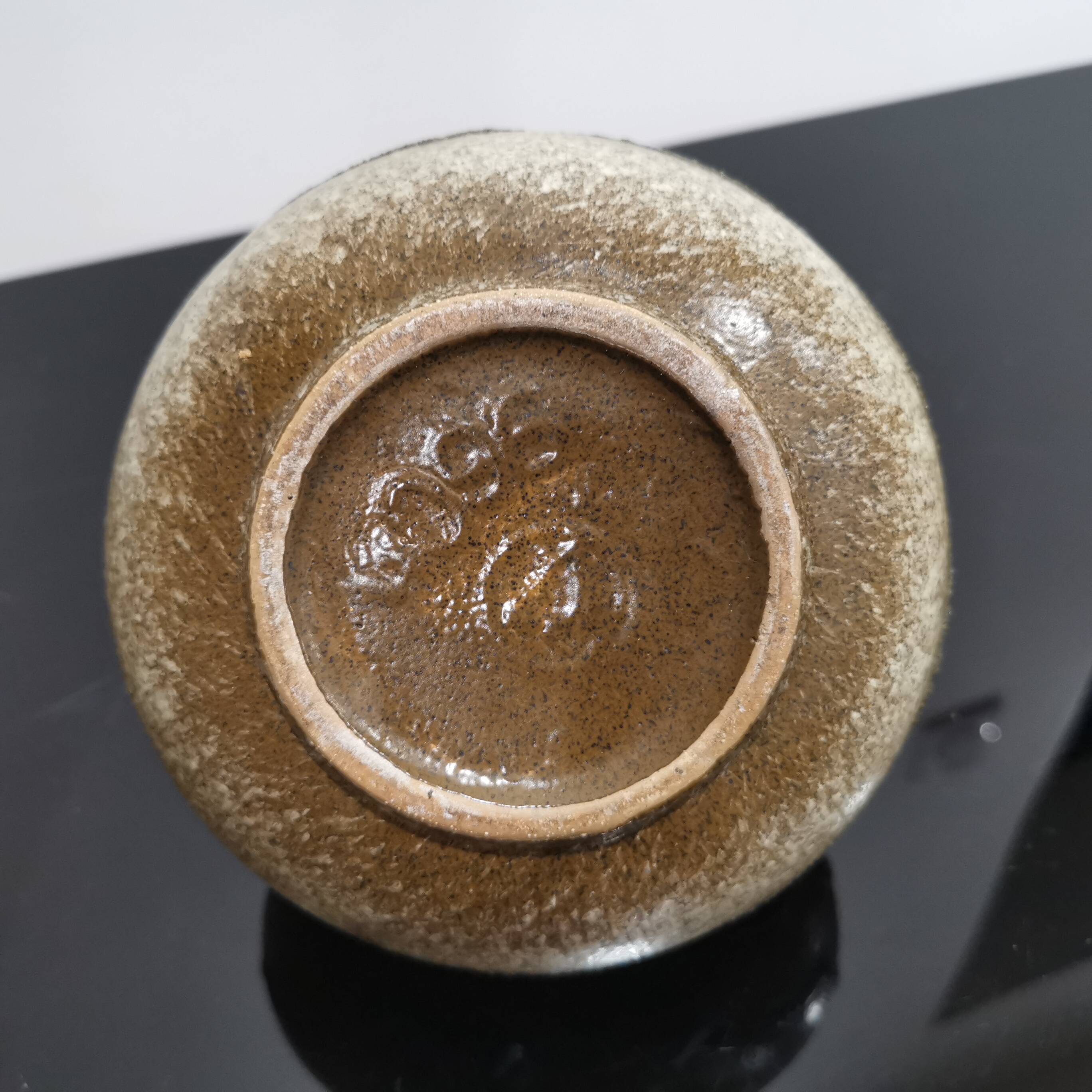 Vintage German ceramic handle vase from the 70s