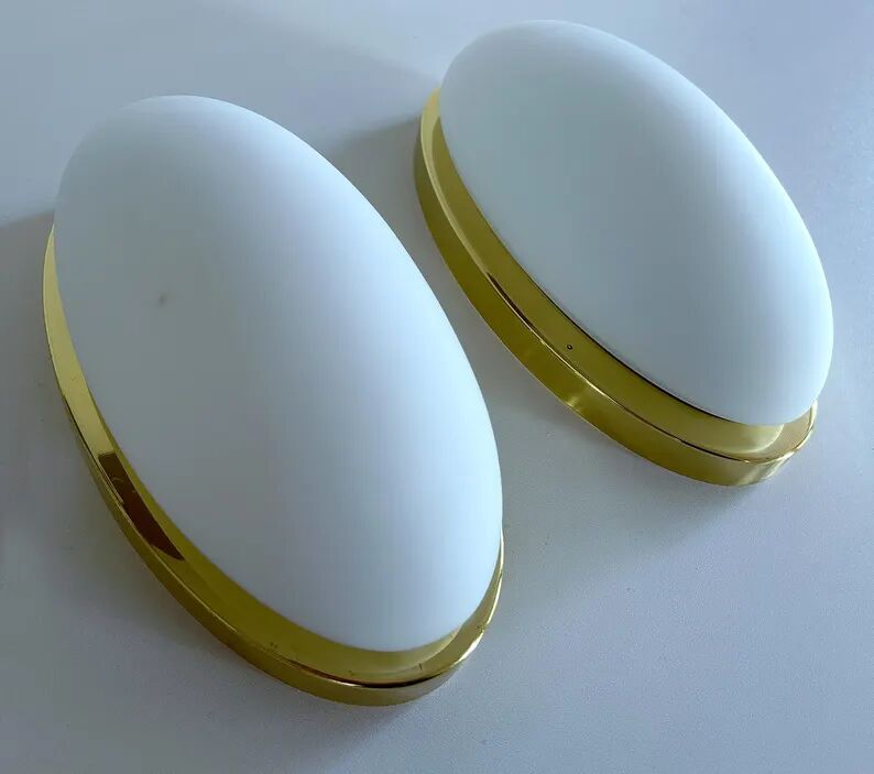 Pair of Vintage Limburg Glass  Wall Lights
