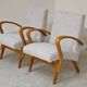 Pair of restored armchairs in large bouclette by Frantisek Jirak for Tatra 1960