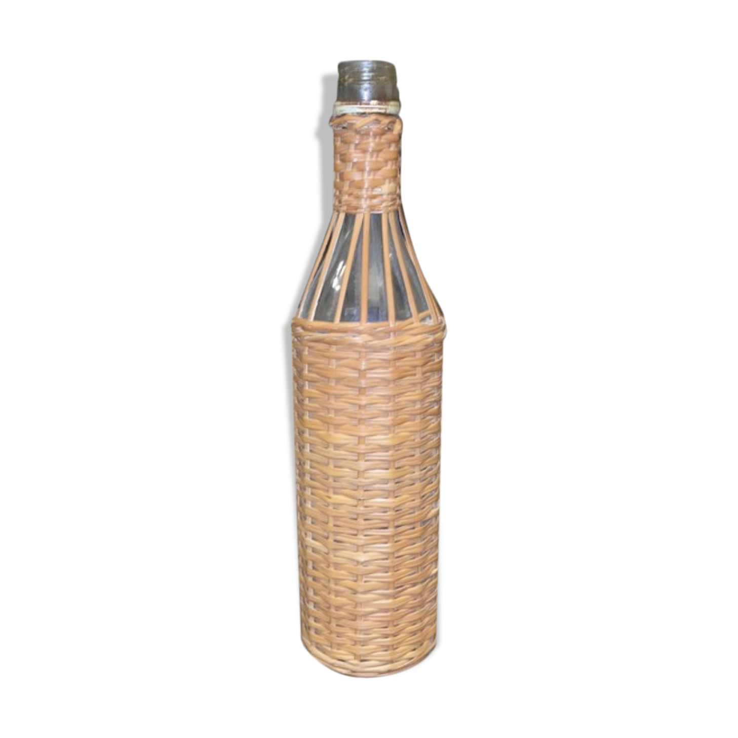 Bottle surrounded wicker