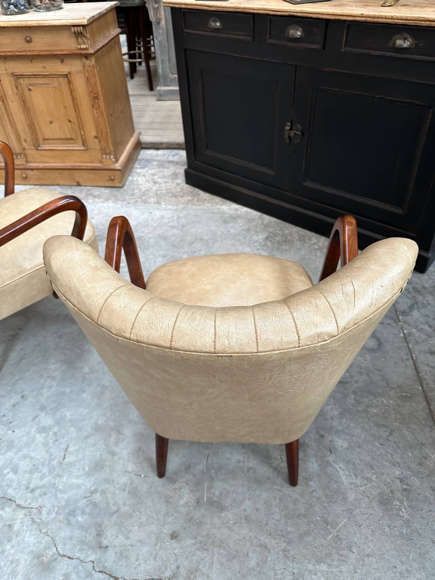 Pair of 60s cocktail armchairs