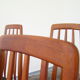 Suite de 4 chaises en teck par Niels Koefoed modèle Eva