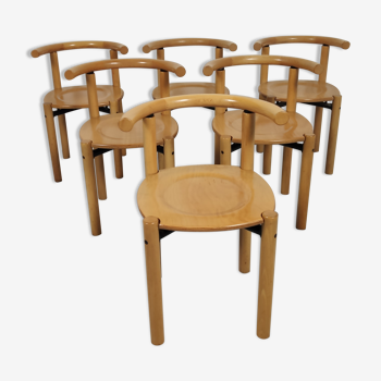 Set de 6 chaises Lübke années 80