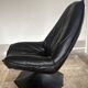 Black leather swivel chair, Artifort style