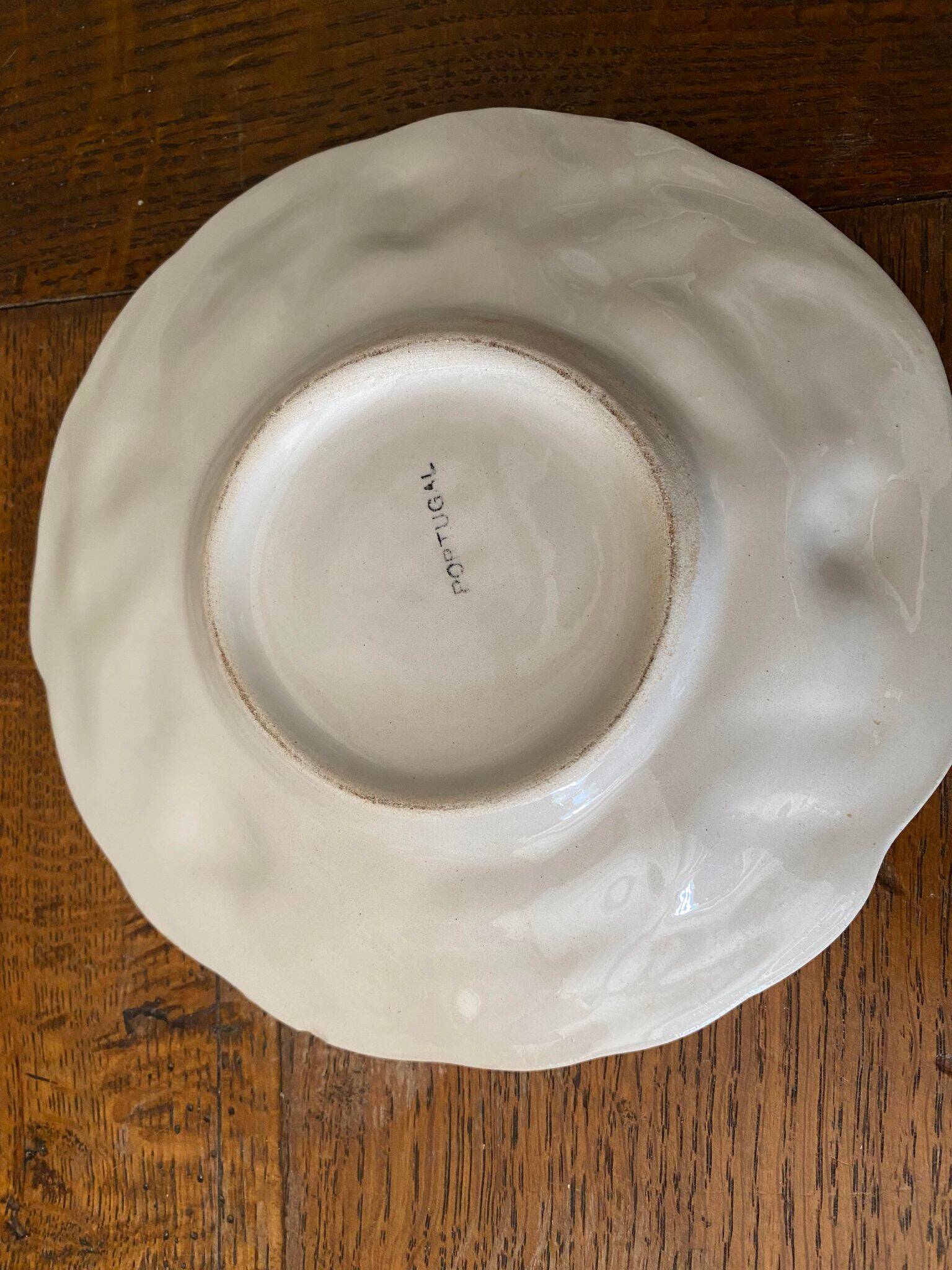 Slush cup and saucer with strawberry and leaf decoration Portugal