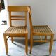 Pair of chairs, sitting in braided wicker, 50 years