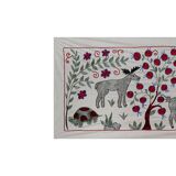 Hand-knotted rug, vintage Turkish rug 50x147 cm