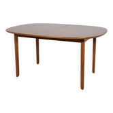 Table à manger extensible du milieu du siècle par Ole Wanscher pour l'usine de meubles Poul Jeppesens, Danemark.