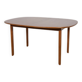 Table à manger extensible du milieu du siècle par Ole Wanscher pour l'usine de meubles Poul Jeppesens, Danemark.