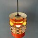 Vintage orange suspension lamp in the Massive Belgium style, Space Age.