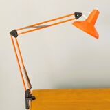 Lampe d'architecte orange années 50