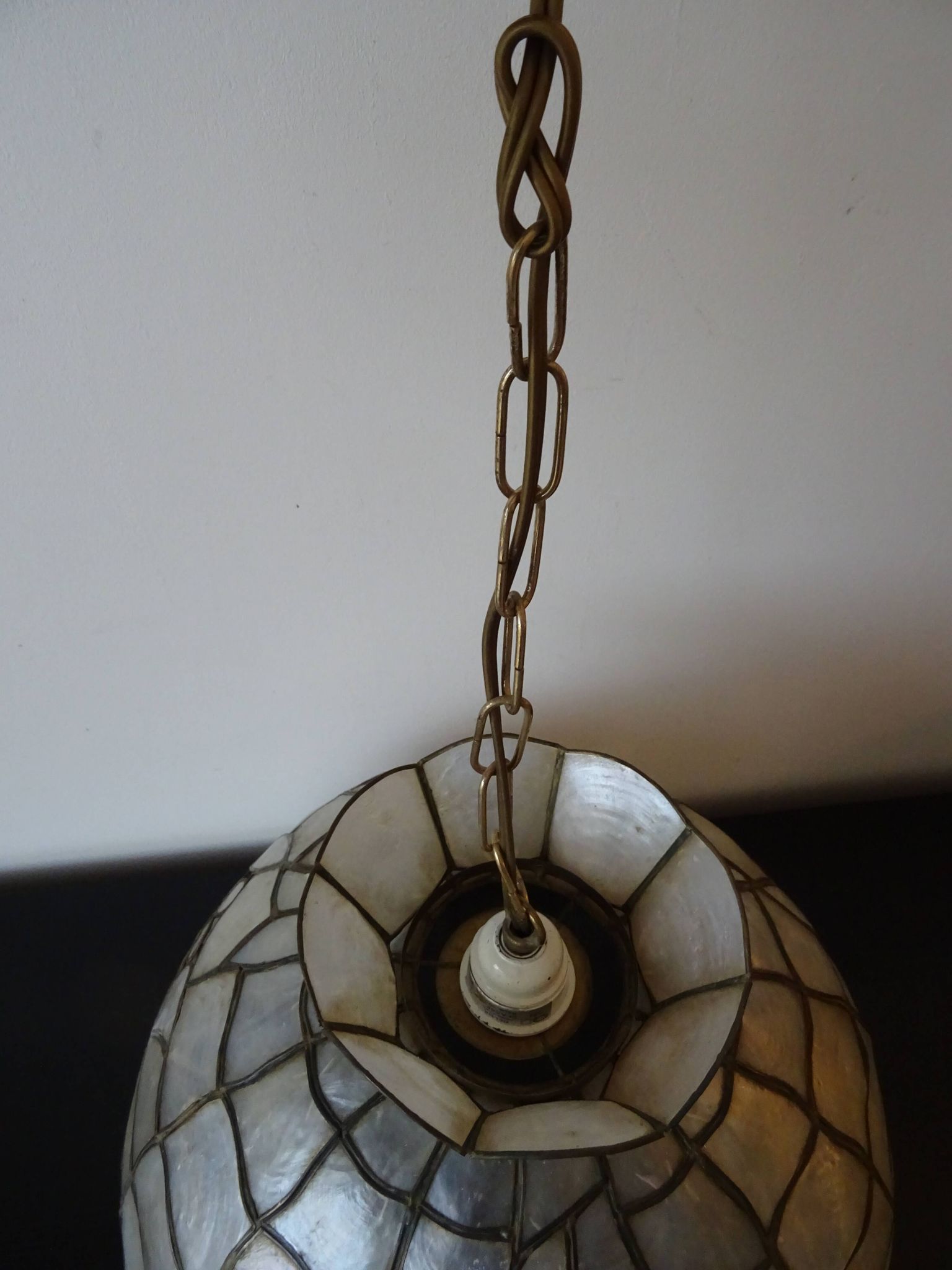 Suspension en nacre vintage an 70