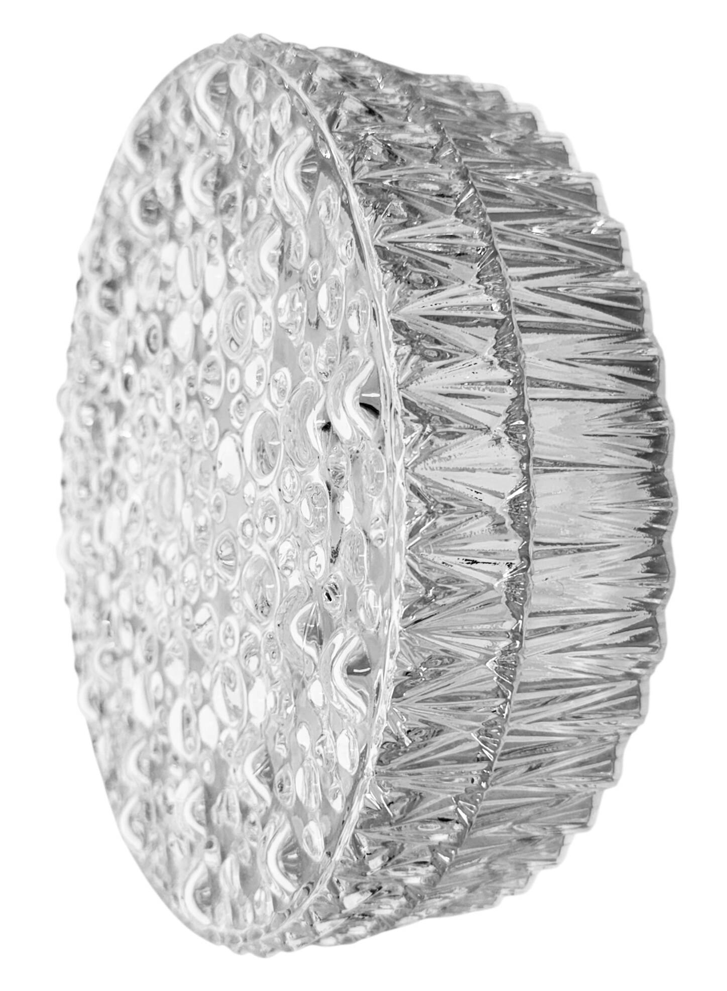 Vintage Glass Wall or Ceiling Light, 1970s