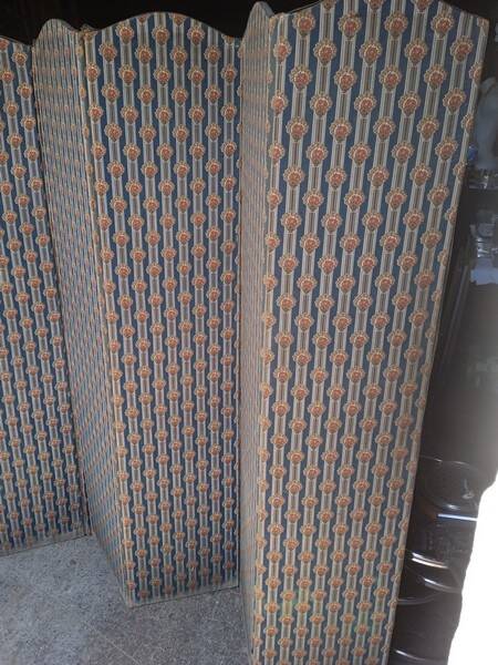 7-leaf fabric screen, early 20th century