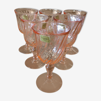 6 verres à vin rosaline Luminarc