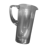 elegant water or orangeade pitcher in smoked glass from the 1970s - 25 cm