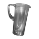 elegant water or orangeade pitcher in smoked glass from the 1970s - 25 cm