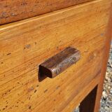 Billot meuble d'artisan en teck massif