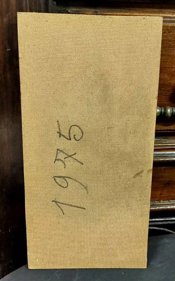 Peinture à l'huile sur isorel - Livourne 1975 la nuit MagnifiquePeinture à l'huile sur isorel - Livo