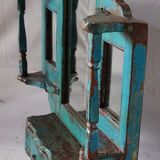 Old mirror-wall shelf in teak