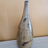 Vase soliflore de forme bouteille - En grès émaillé marron Jacky Coville (né en 1936)