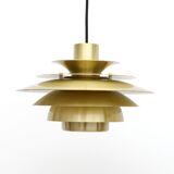 Suspension vintage en laiton doré, Danemark années 1970