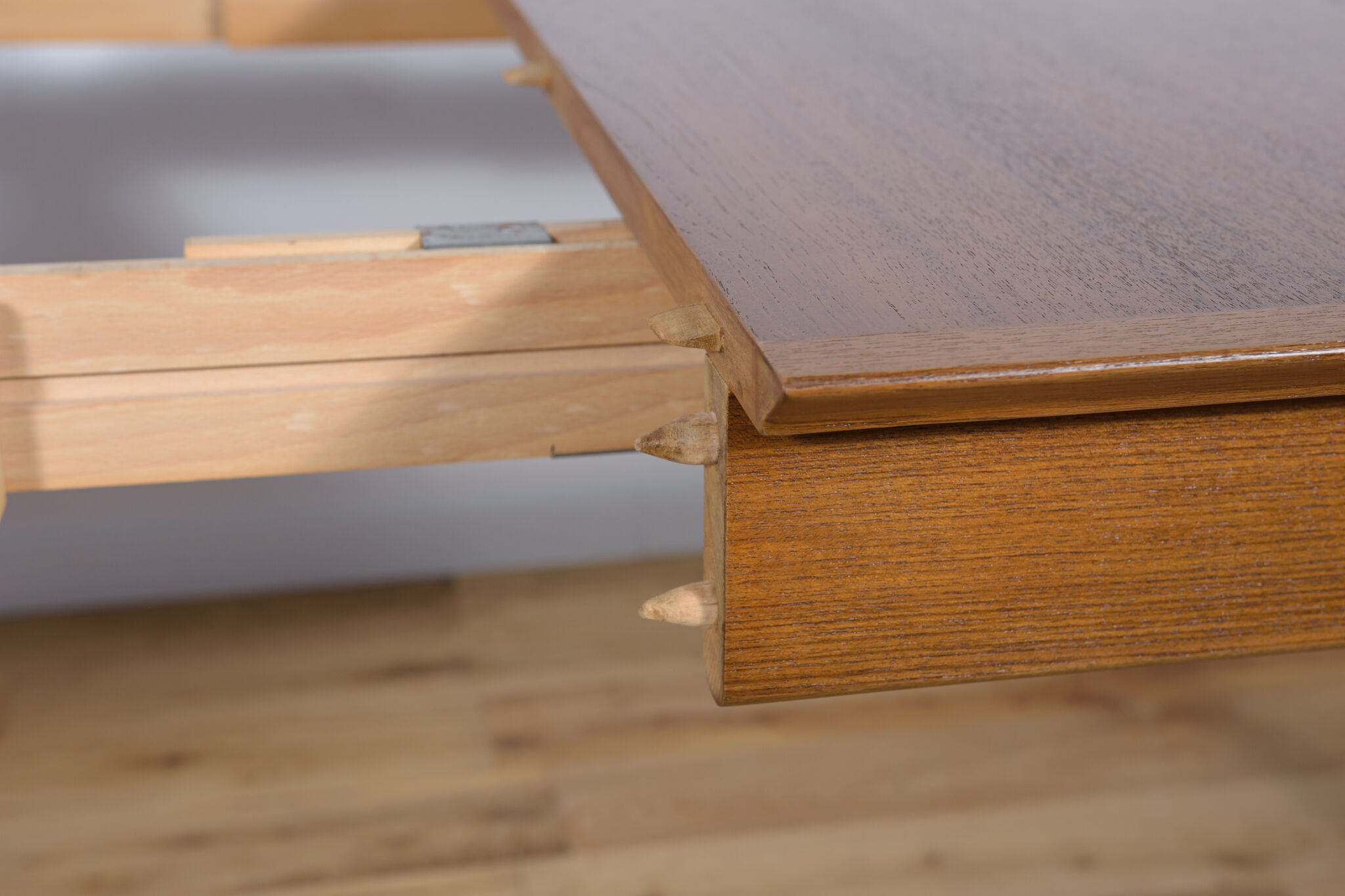 Table à manger extensible en teck, années 1960
