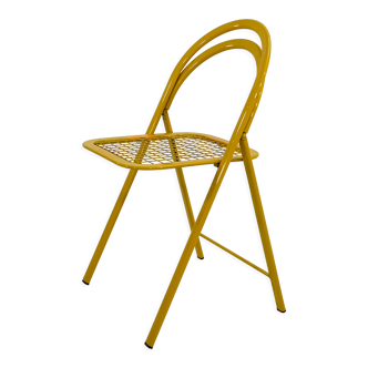 Italian folding chair in yellow metal, 1970