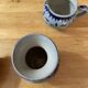 Lot deux petits vases gres d'alsace betschdorf schmitter décor floral