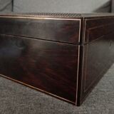 Former Napoleon III jewellery box inlaid brass marquetry, mother-of-pearl