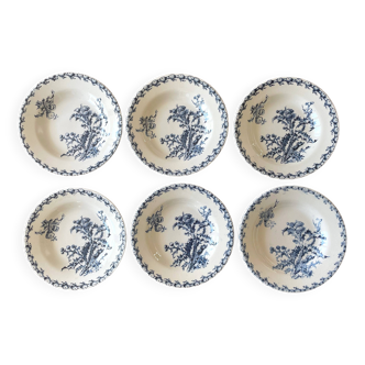 Antique hollow plates in Gien earthenware
