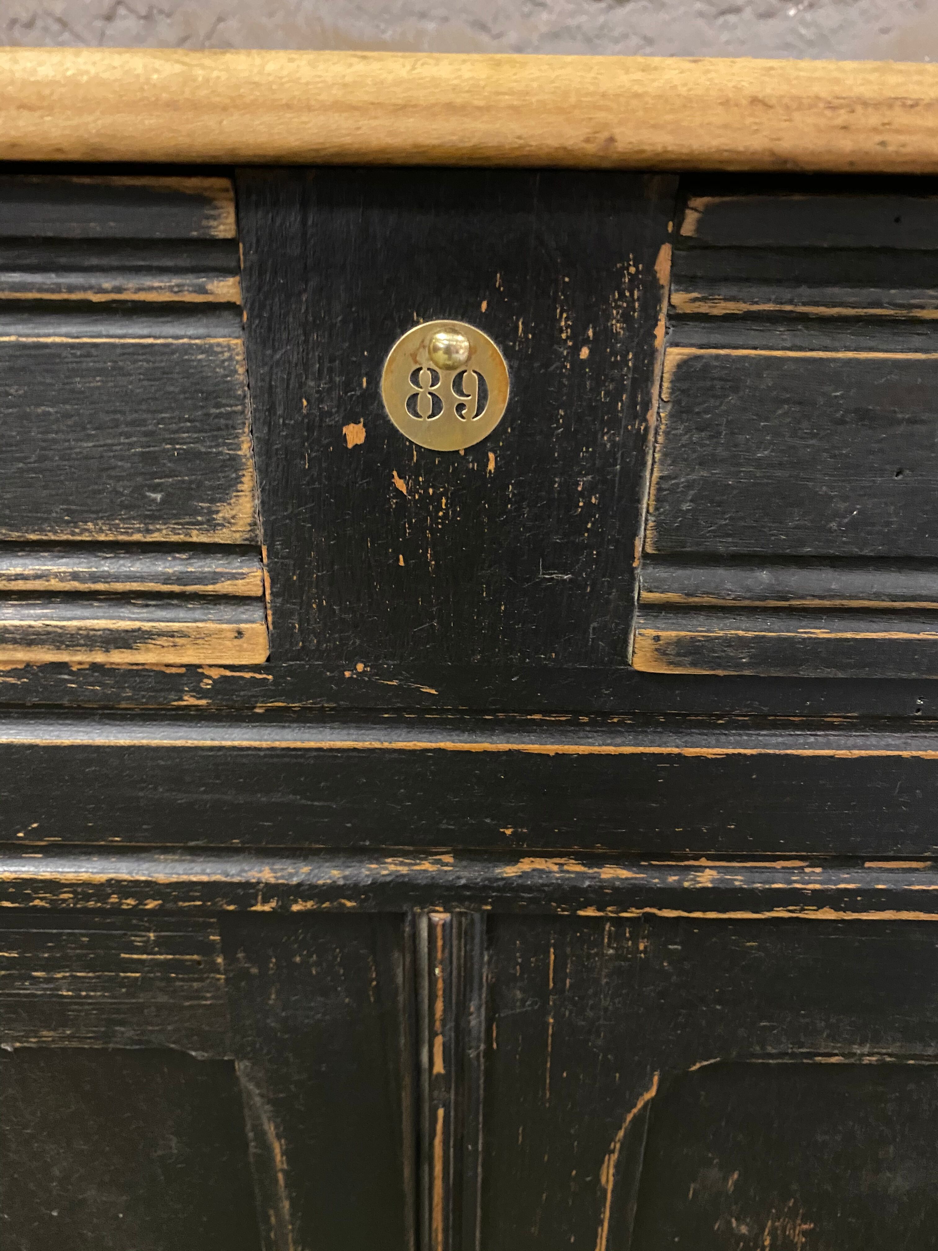 Former Parisian black patina buffet