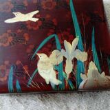 Lacquered wooden box/box with art nouveau decor