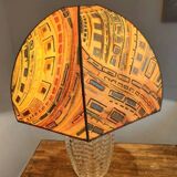 Large 1980s Lamp with Crystal Base/Vase/Handcrafted Lampshade - Unique Piece