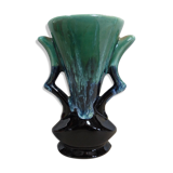 Praticality black and green vase numbered 666